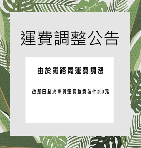 火車運費調整公告
